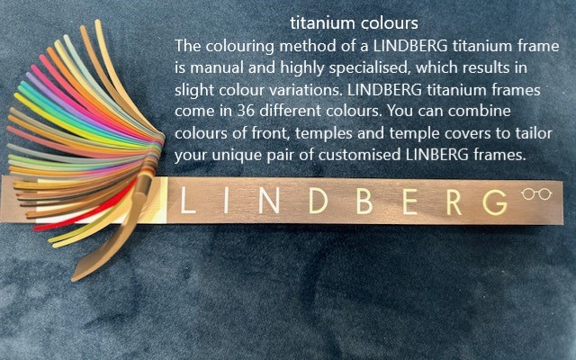 Lindberg titanium colours at Couture Optique Palm Beach Gardens